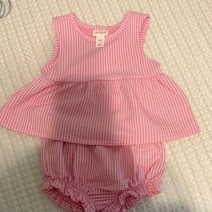 3/6m Cat & Jack Pink Striped Baby Dress & Bloomers Set